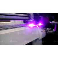 UV printing process. Prints on all types of materials