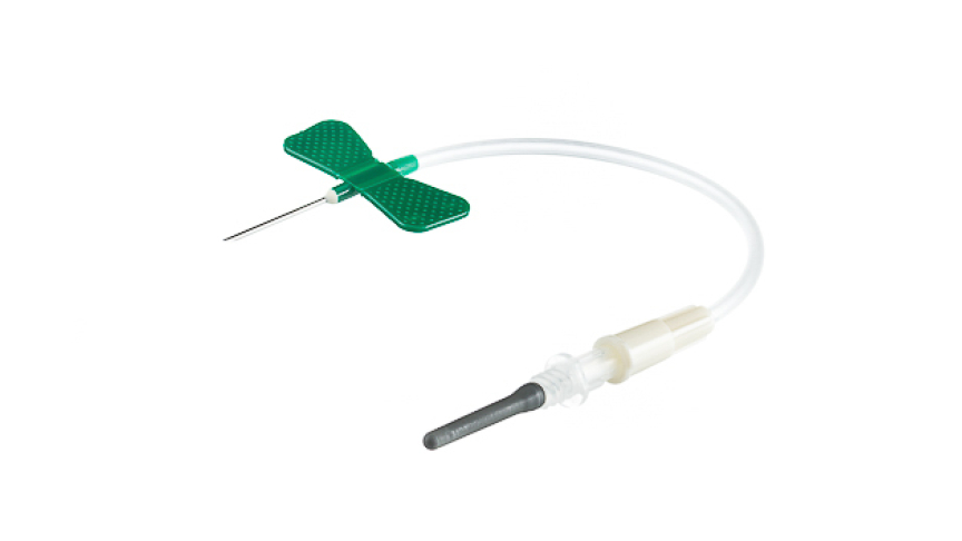 Blood Collection Set + Luer Adapter 21G x 3/4"
tubing length 4" (10 cm), single-packed, sterile, not made with natural
rubber latex