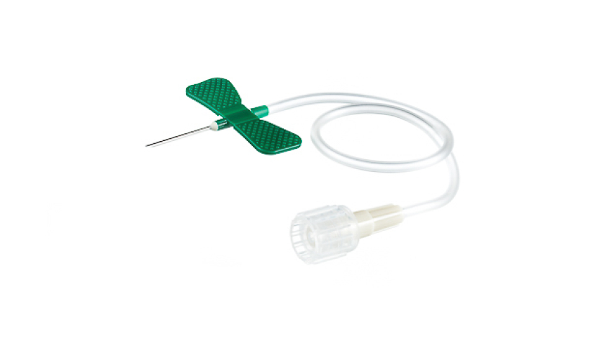 Blood Collection/Infusion Set 21G x 3/4"
tubing length 7 1/2" (19 cm), single-packed, sterile, not made with
natural rubber latex