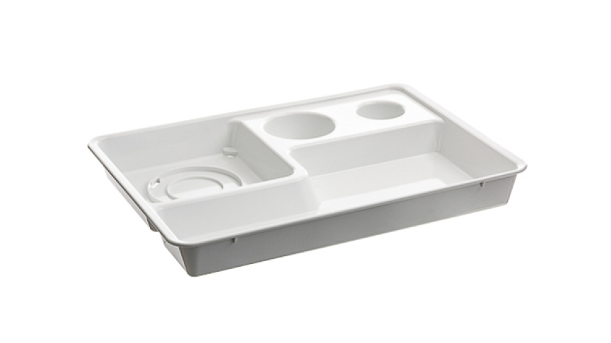 Compact Blood Collection Tray for Sharps Disposal Container
white for 0.6 / 1 / 1.8 / 3 litre containers