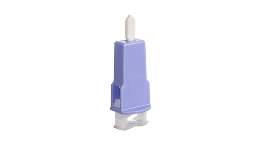 MiniCollect® Safety Lancet 28G, penetration depth 1.25 mm
lavender, for capillary blood collection, sterile
with needle