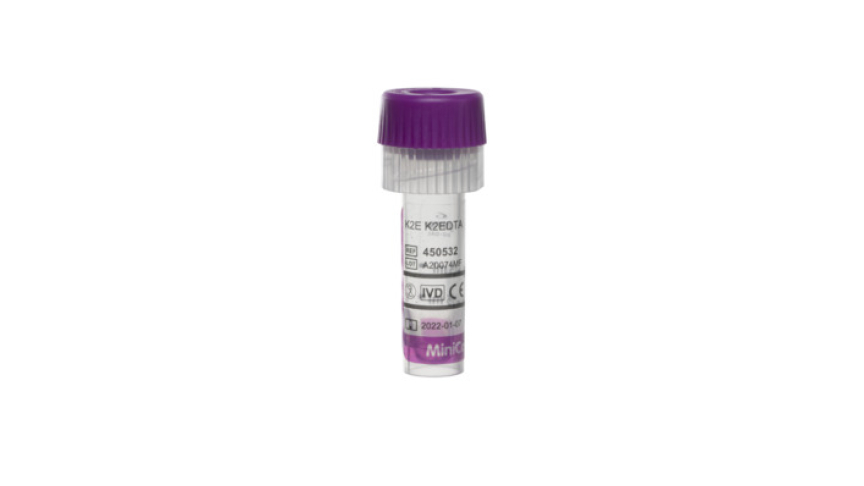 MiniCollect® TUBE 0.25 / 0.5 ml K2E K2EDTA
lavender cap