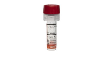 MiniCollect® TUBE 0.5 / 1 ml CAT Serum Clot Activator
red cap