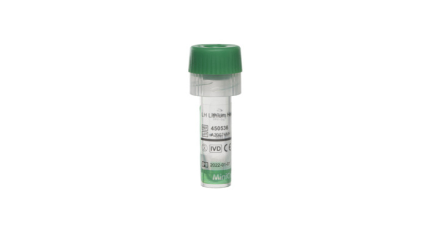 MiniCollect® TUBE 0.5 ml LH Lithium Heparin
green cap