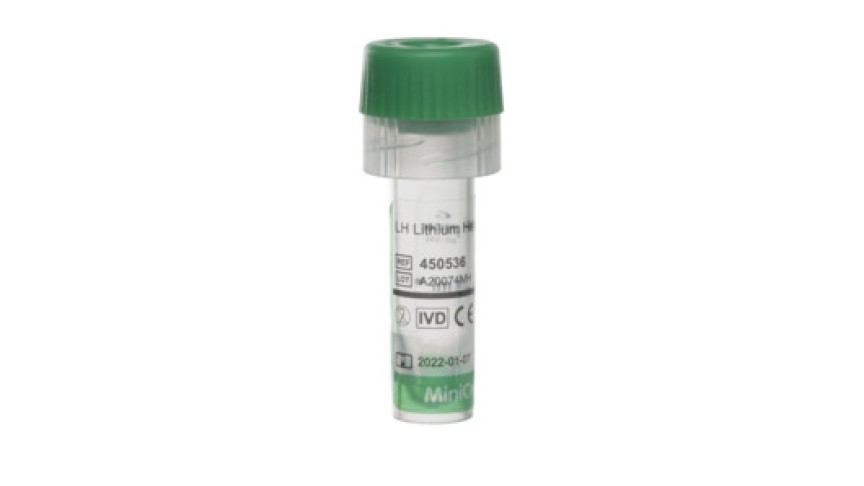 MiniCollect® TUBE 0.5 ml LH Lithium Heparin
green cap