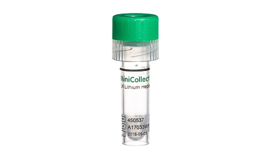 MiniCollect® TUBE 1 ml LH Lithium Heparin
green cap, for veterinary use only