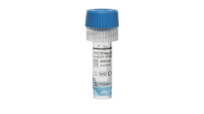 MiniCollect® TUBE 1 ml 9NC Coagulation sodium citrate 3.2%
light blue cap