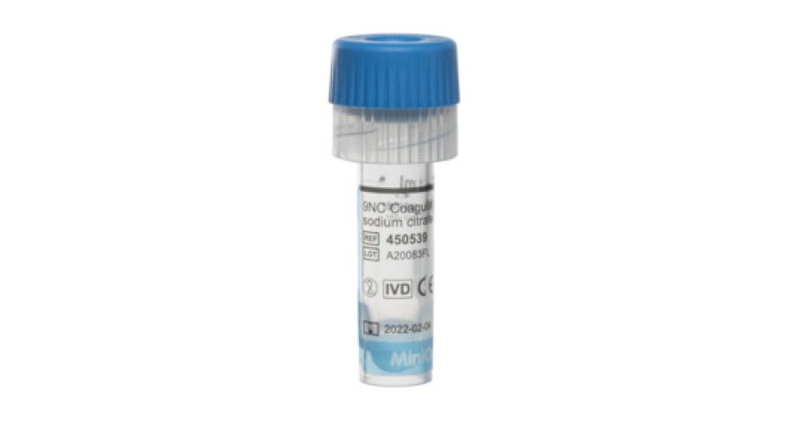 MiniCollect® TUBE 1 ml 9NC Coagulation sodium citrate 3.2%
light blue cap