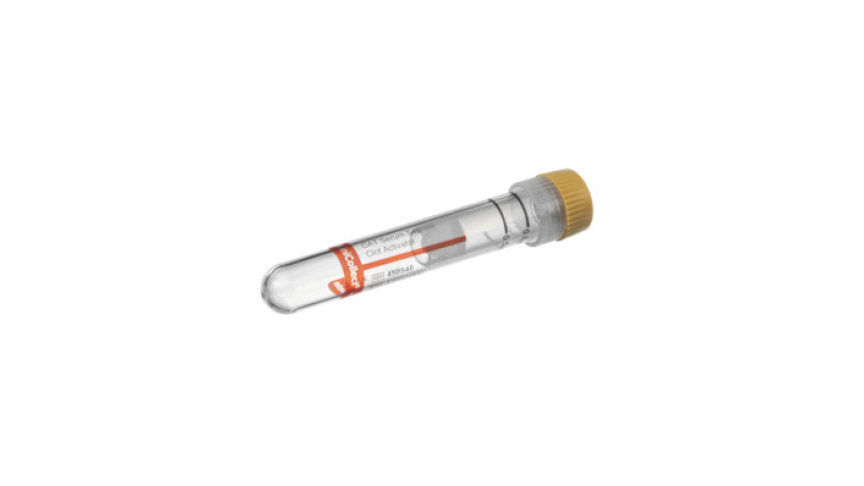 MiniCollect® Complete 0.5 / 0.8 ml CAT Serum Separator Clot Activator
gold cap, pre-assembled with Carrier Tube 13x75