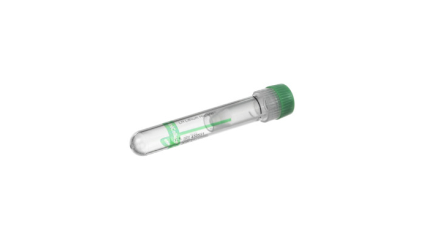 MiniCollect® Complete 1 ml LH Lithium Heparin
green cap, pre-assembled with Carrier Tube 13x75