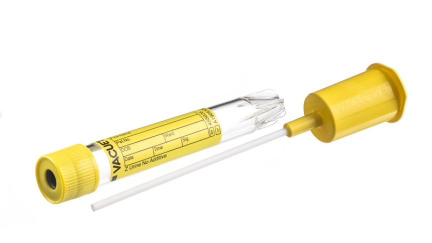 Urine Set
VACUETTE® Urine Tube + Urine Transfer Device (455028+450751), single-
packed, Conical Base, 9 ml, 16x100