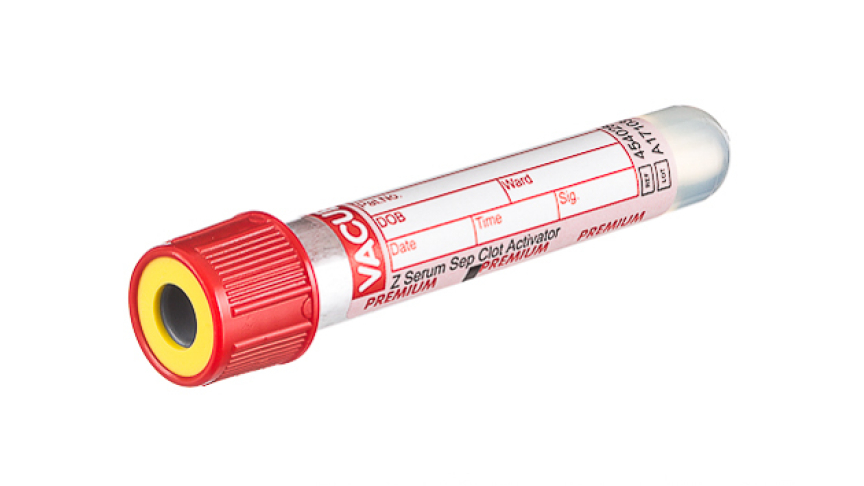 VACUETTE® TUBE 2.5 ml CAT Serum Separator Clot Activator
13x75 red cap-yellow ring, PREMIUM