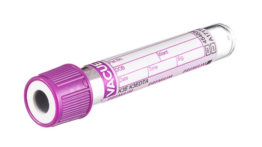 VACUETTE® TUBE 1 ml K3E K3EDTA
13x75 lavender cap-white ring, PREMIUM