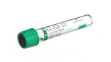 VACUETTE® TUBE 4 ml LH Lithium Heparin
13x75 green cap-black ring, transparent label, non-ridged