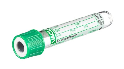 VACUETTE® TUBE 1 ml LH Lithium Heparin
13x75 green cap-white ring, PREMIUM