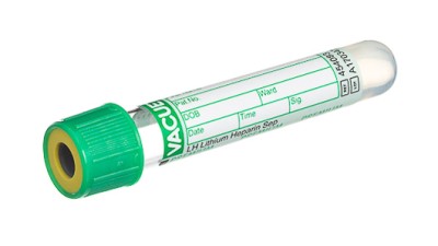 VACUETTE® TUBE 3.5 ml LH Lithium Heparin Separator
13x75 green cap-yellow ring, PREMIUM