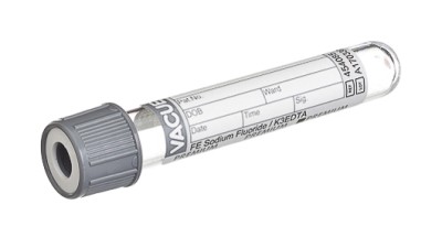 VACUETTE® TUBE 2 ml FE Sodium Fluoride / K3EDTA
13x75 grey cap-white ring, PREMIUM