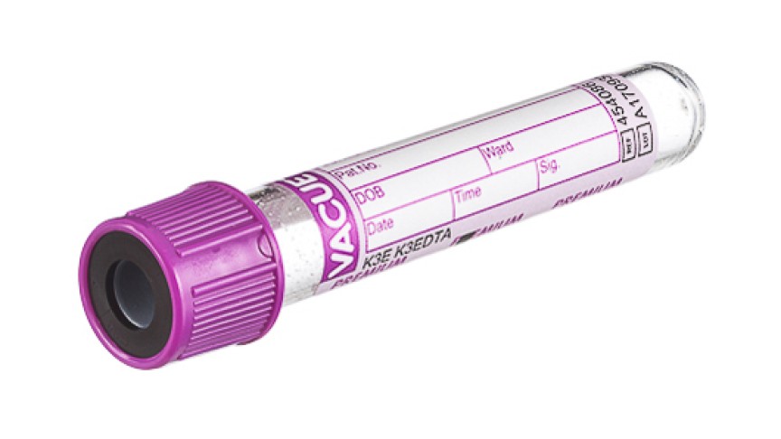 VACUETTE® TUBE 3 ml K3E K3EDTA
13x75 lavender cap-black ring, PREMIUM