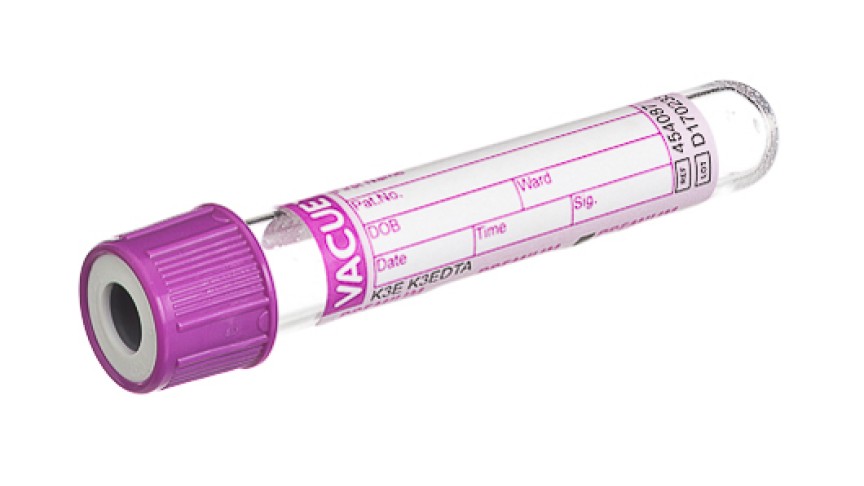 VACUETTE® TUBE 2 ml K3E K3EDTA
13x75 lavender cap-white ring, PREMIUM
