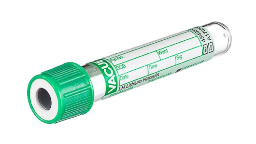 VACUETTE® TUBE 2 ml LH Lithium Heparin
13x75 green cap-white ring, PREMIUM