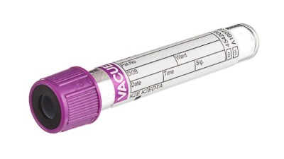 VACUETTE® TUBE 4 ml K2E K2EDTA
13x75 lavender cap-black ring, non-ridged
