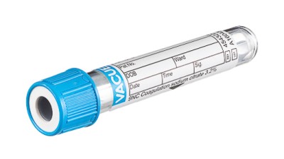 VACUETTE® TUBE 2 ml 9NC Coagulation sodium citrate 3.2%
13x75 blue cap-white ring, sandwich tube, non-ridged
