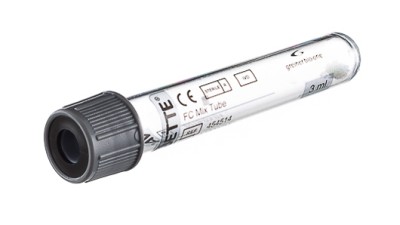 VACUETTE® FC Mix TUBE 3 ml
13x75 grey cap-black ring, transparent label, non-ridged