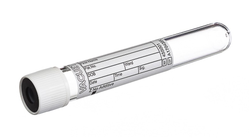 VACUETTE® TUBE 9 ml Z No Additive
16x100 white cap-black ring, non-ridged
