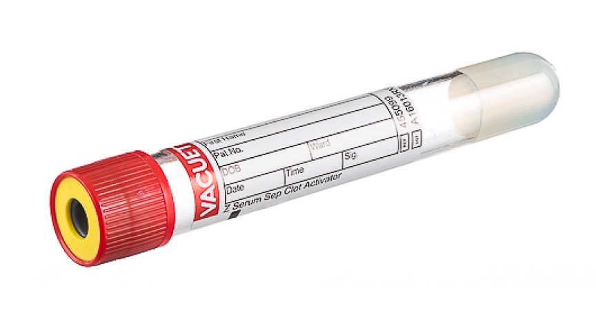 VACUETTE® TUBE 7 ml CAT Serum Separator Clot Activator
16x100 red cap-yellow ring, non-ridged, double gel