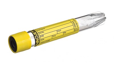 VACUETTE® TUBE 9 ml Urine CCM
16x100 yellow cap-black ring, Conical Base, non-ridged