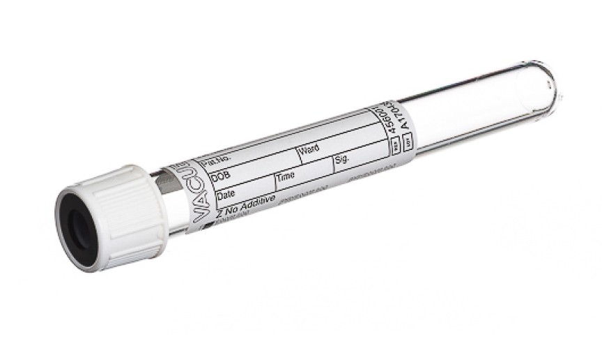 VACUETTE® TUBE 6 ml Z No Additive
13x100 white cap-black ring, PREMIUM