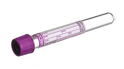 VACUETTE® TUBE 5 ml K3E K3EDTA
13x100 lavender cap-black ring, PREMIUM