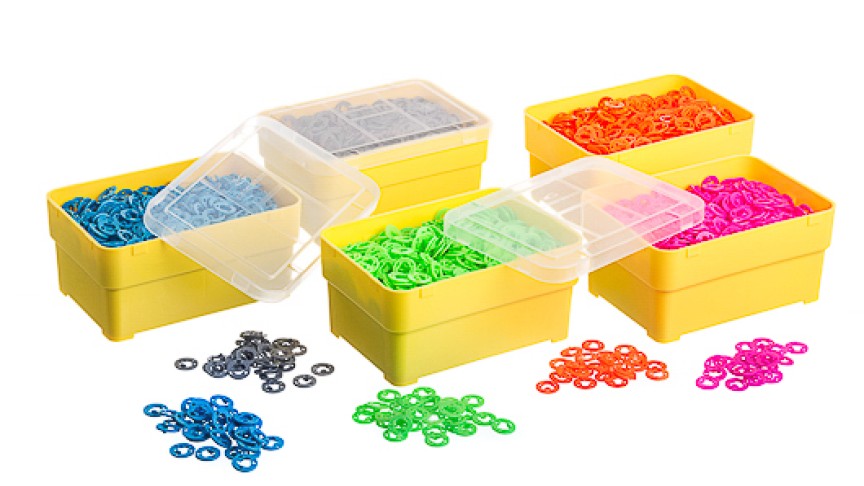 VACUETTE® ID Snap Ring Starter Kit
contains all 5 colours (orange, green, pink, blue, grey) + rack