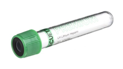 VACUETTE® TUBE 4 ml LH Lithium Heparin
13x75 green cap-black ring, transparent label, PREMIUM