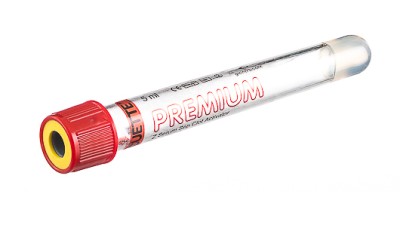 VACUETTE® TUBE 5 ml CAT Serum Separator Clot Activator
13x100 red cap-yellow ring, transparent label, PREMIUM