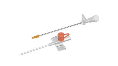 Clip ported SAFETY iv catheter fep 14g x 45mm Single packed, sterile, not made with natural rubber latex