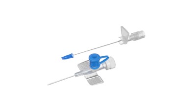 Clip ported SAFETY iv catheter fep 22G x 25mm Single packed, sterile, not made with natural rubber latex