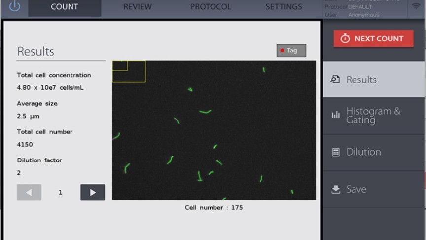 QUANTOM Tx™ Microbial Cell Counter